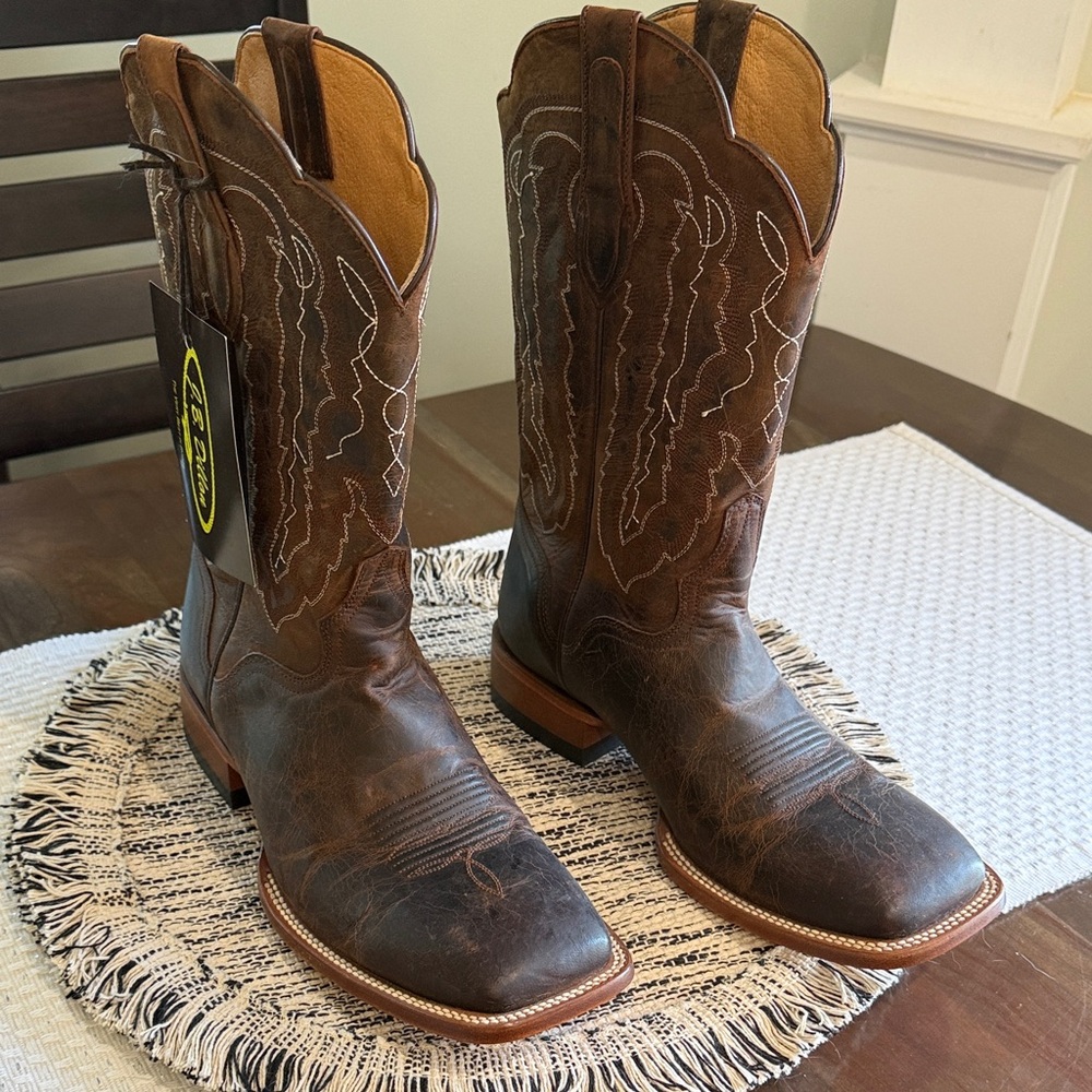 NEW! J.B. Dillon Dark Brown Western Boots
